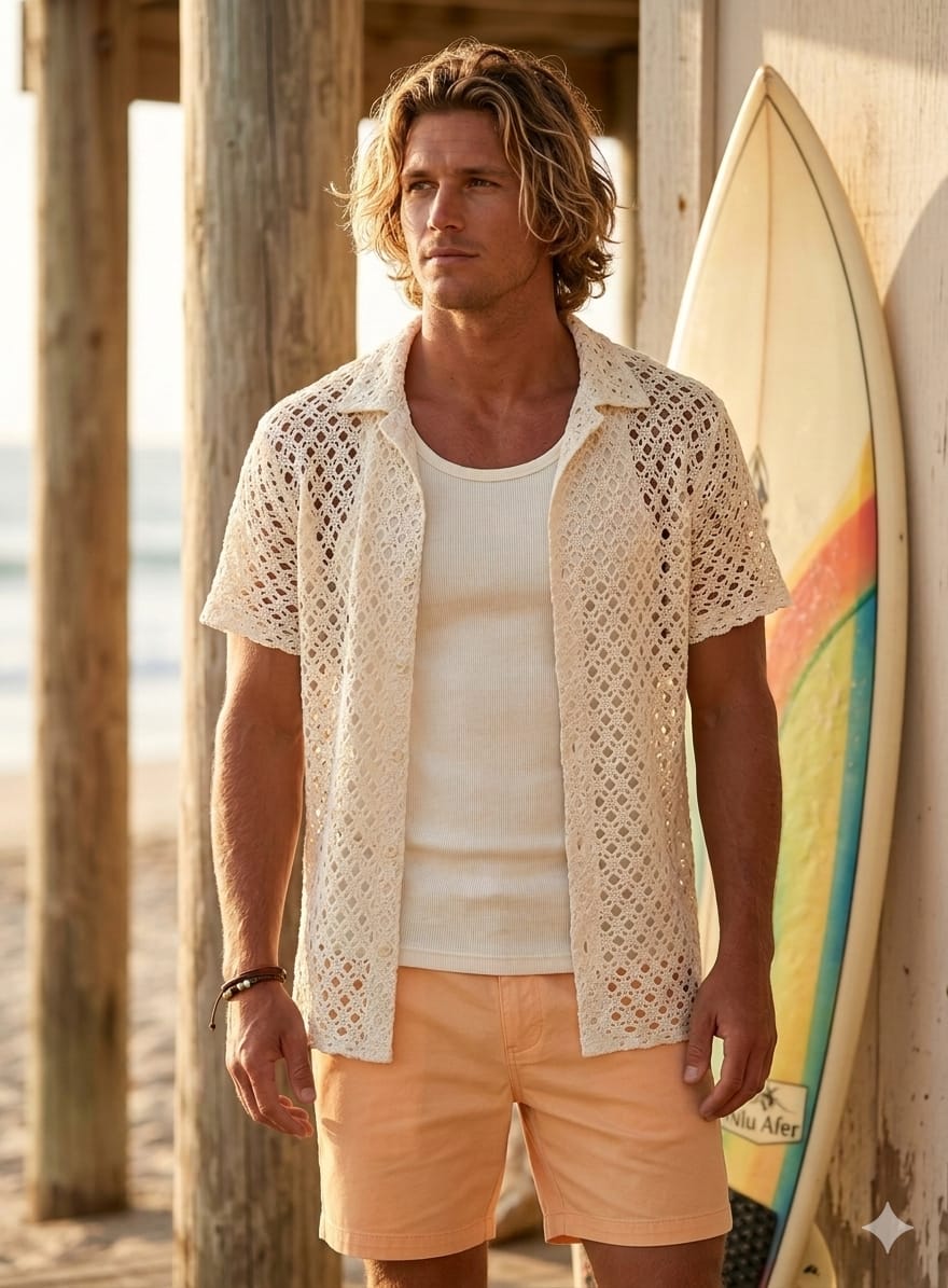 Camisa Macramê Maresias